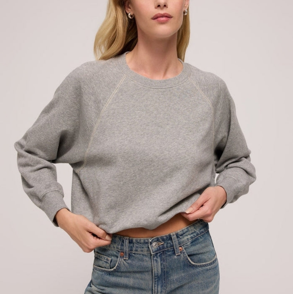 Z‎ SUPPLY Gray Reset Cotton French terry Sweatshirt
